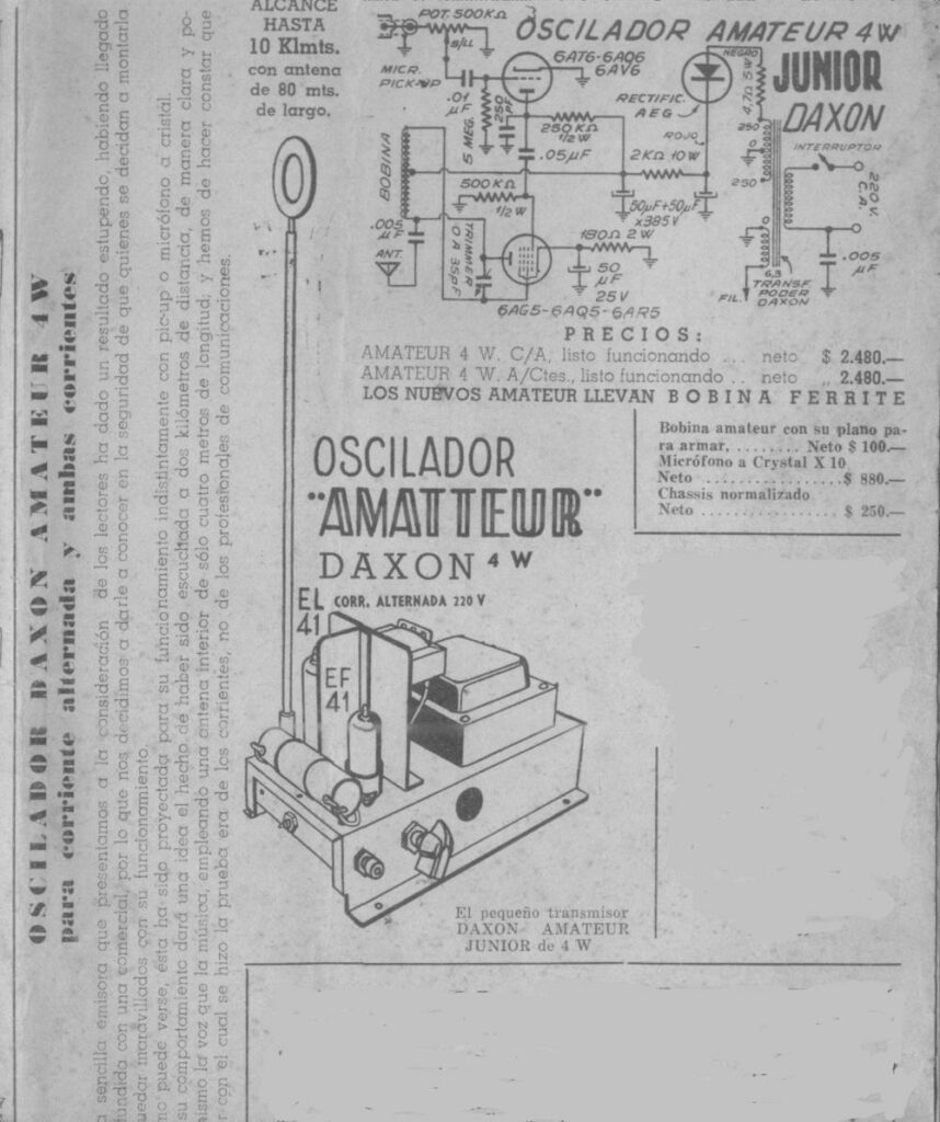 Oscilador "Amateur" Daxon 4W